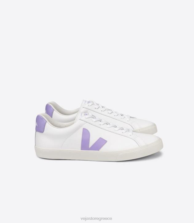 veja δερμάτινη εσπλάρα λευκή λεβάντα ελλαδα 6L84243 γυναίκες