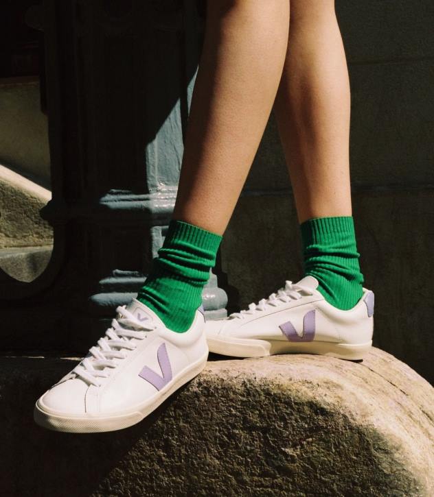 veja δερμάτινη εσπλάρα λευκή λεβάντα ελλαδα 6L84243 γυναίκες