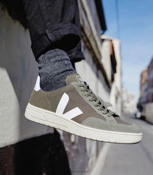veja v-12 vegan b-mesh λευκό ελιάς ελλαδα 6L8430 άνδρες