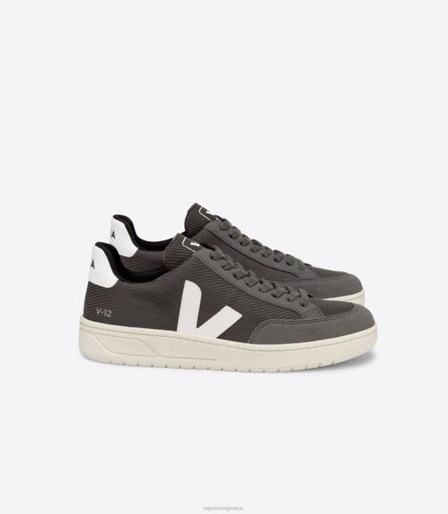 veja v-12 vegan b-mesh γραφίτης λευκό ελλαδα 6L8437 άνδρες