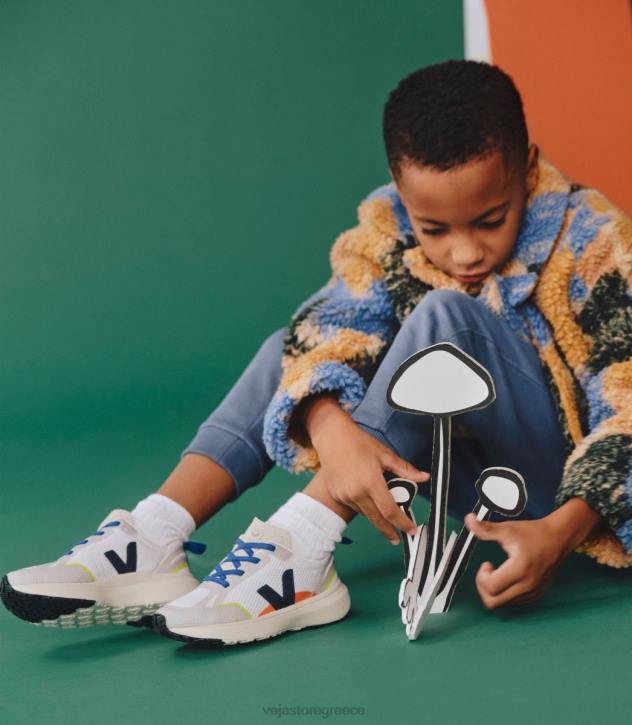 veja καναρίνι ελαστικά κορδόνια alveomesh white nautico ελλαδα 6L84381 παιδιά