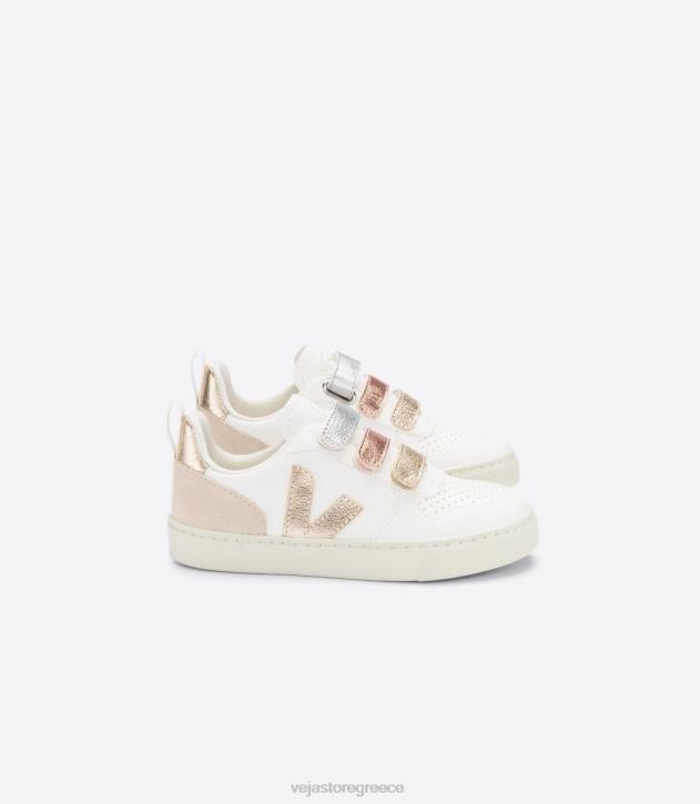 veja v-10 δέρμα χωρίς χρώμιο multico λευκό γυαλιστερό ελλαδα 6L84355 παιδιά