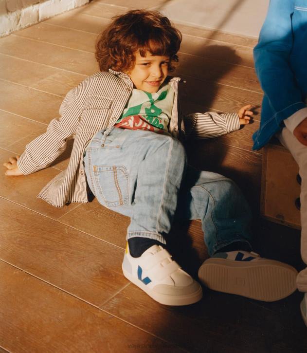 veja v-12 δέρμα χωρίς χρώμιο λευκό multico ελλαδα 6L84309 παιδιά