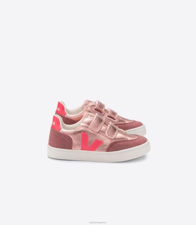 veja v-12 δερμάτινο nacre rose fluo χωρίς χρώμιο ελλαδα 6L84306 παιδιά