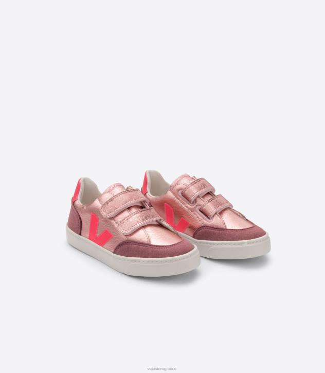 veja v-12 δερμάτινο nacre rose fluo χωρίς χρώμιο ελλαδα 6L84306 παιδιά