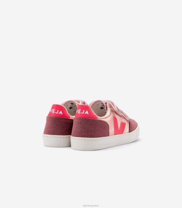 veja v-12 δερμάτινο nacre rose fluo χωρίς χρώμιο ελλαδα 6L84306 παιδιά