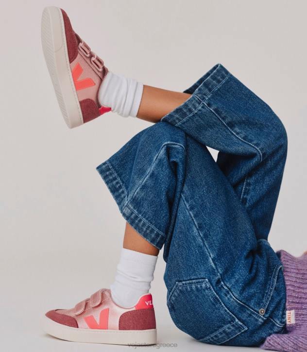 veja v-12 δερμάτινο nacre rose fluo χωρίς χρώμιο ελλαδα 6L84306 παιδιά